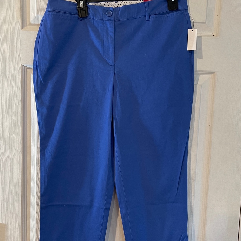 Talbots Size 8 Royal Blue Crop Pants
